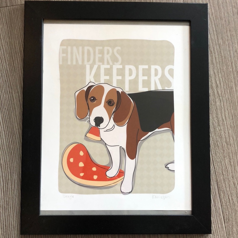 Beagle print poster